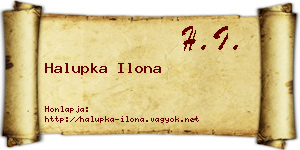 Halupka Ilona névjegykártya