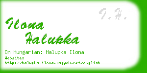 ilona halupka business card